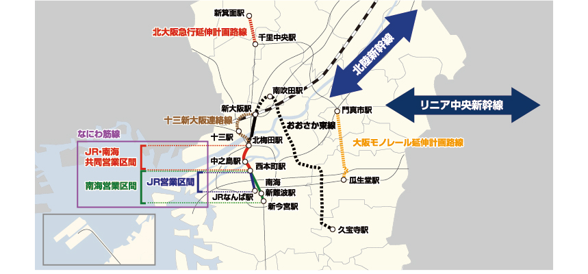 沿線拡張、親切で大阪活性化を前進
